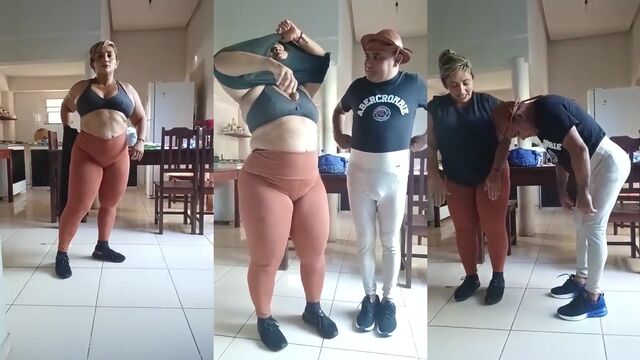 A Brazilian coroa is rabuda fucking, rebolando gostoso on the cock