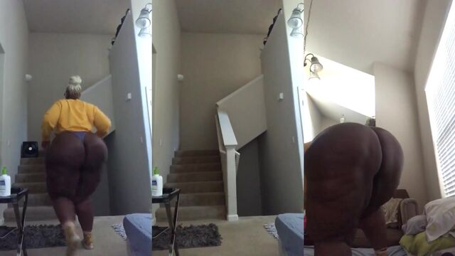Ebony SSBBW enjoys getting her huge ass worshipped