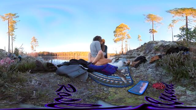 Real couple fucking outdoors in a passionate Swedish amateur video