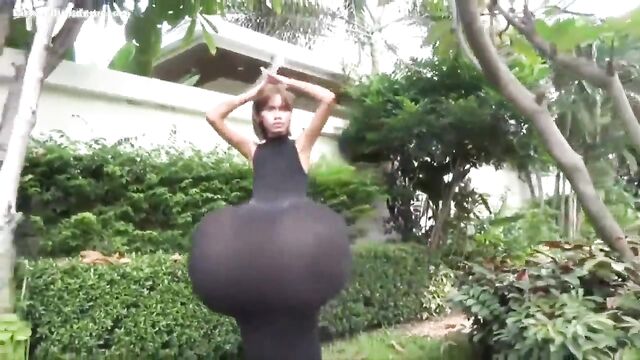 Busty babe gets fucked by a huge fake boob