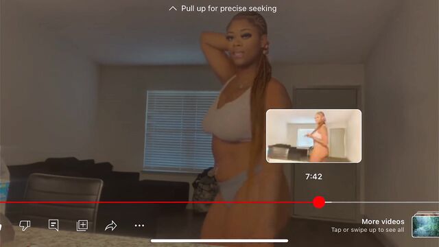 Ebony thong tease video with a hot body and sexy ass