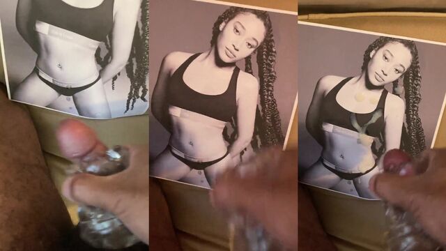 Amandla’s dick reacts to a celeb tribute video and we all cum at the same time