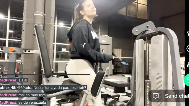 Gym rat Melani Perez gets her bubble butt smashed hard