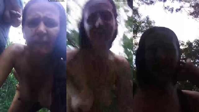 A mature woman is getting fucked by two guys on webcam