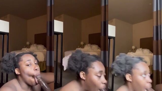 Sloppy blowjob with the hottest BBW ebony whore