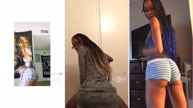 A super cute girl shows her best twerk dance with a great ass