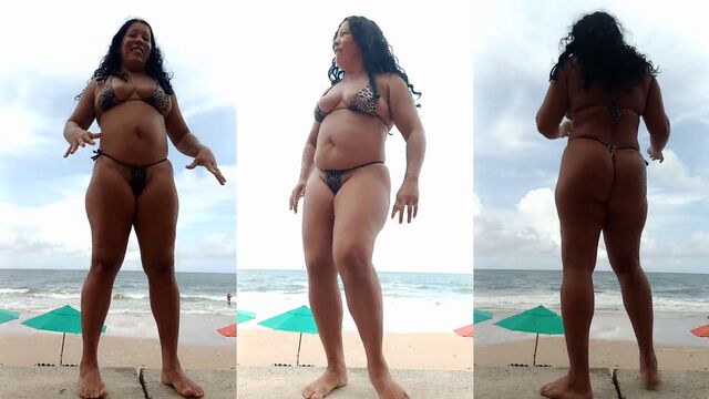 Brazilian milf Dinha enjoys herself on a big ass-themed day with coroa