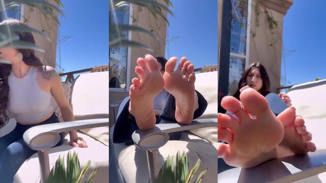 Petite Latina with thick ass and juicy soles in hot action