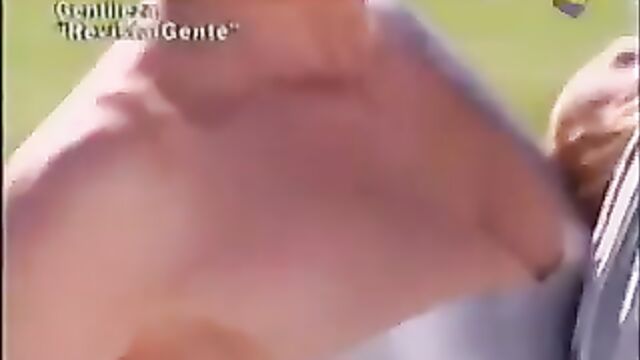 Latin model Catherine Fulop shows her sexy ass on live TV