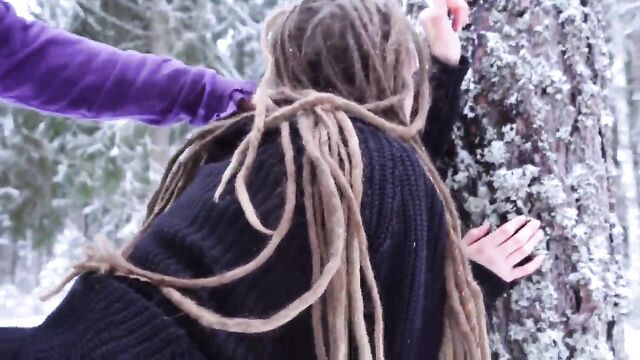 Amateur Swedish couple have sex right on the nature