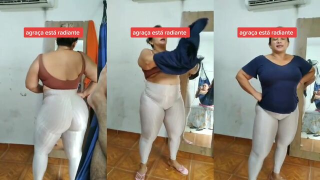 A Brazilian crown is very greedy and naughty, fucking and rolling lustfully on the dick