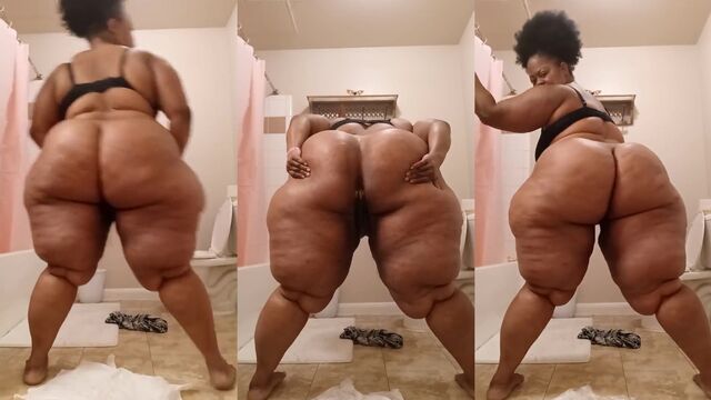 The biggest ass in the world gets a stinky fart in the hole