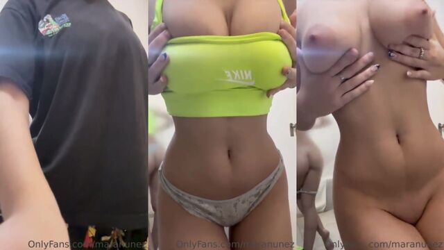 A sexy brunette from Argentina shows her big ass playing with toys