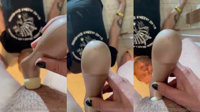 Hot goth Ursula fucks with a guy with a piercing in her tits
