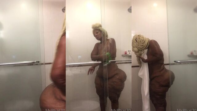 Ebony with saggy boobs gets fucked in her pussy