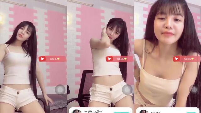 Hot Asian chick dances sexy and shows her twerking skills