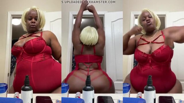 Ebony SSBBW gets her huge belly and boobs worshipped with a compilation