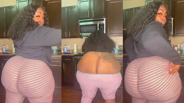 Ebony BBW gets her ass worshiped and more