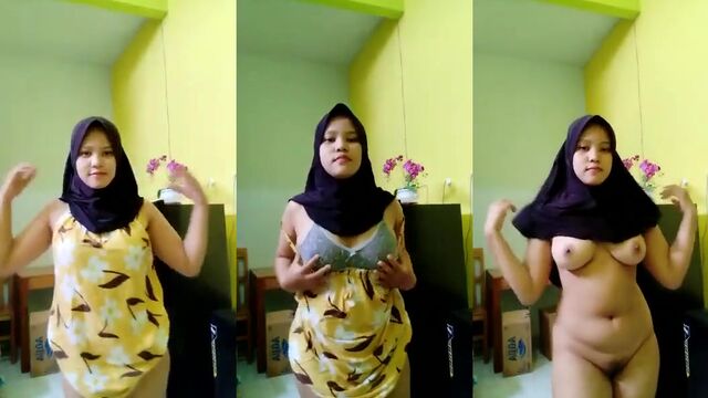 Hijab girl from Indonesia gets fucked by her hot bokep partner