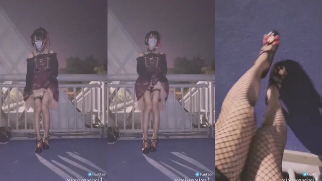 Asian sissy masturbates solo with a bodysuit on, showcasing their allure