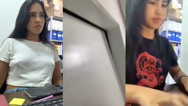 Two lesbians play with each other’s bodies in public space