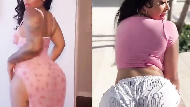 Thick booty clap with juicy ass and big tits action on split screen