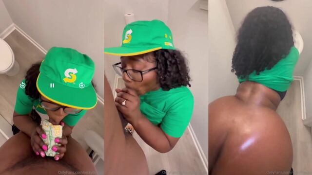 Vicky Hyuga shows off her phat ass and wet ebony pussy