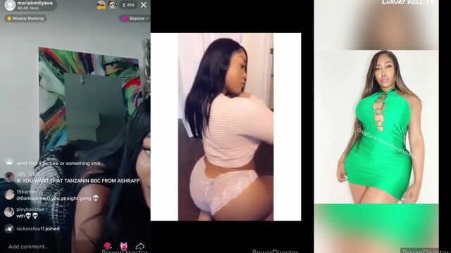Busty ebony pornstar Moriah Mills shakes her big ass