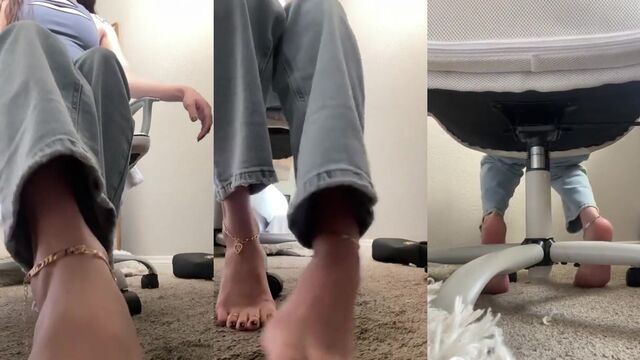Petite Latina with thick, juicy ass shows off her sexy soles