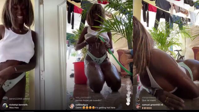 Hot Johanna Perez006 performs a sexy dance with her big ass
