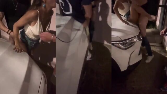 My girlfriend, a true beauty, had sex on the street with others