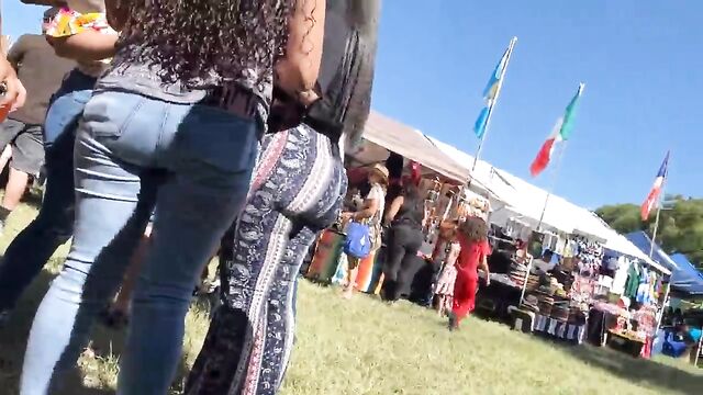 Goth Latina in flare pants gets a surprise