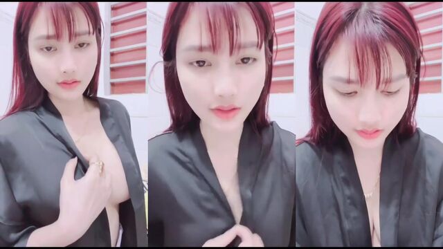 A sexy Vietnamese girl has sex with her boyfriend on camera