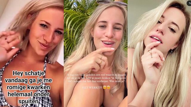 Dutch celebrity Dee Van Der Zeeuw gets her pussy filled with sticky sperm in this hot video