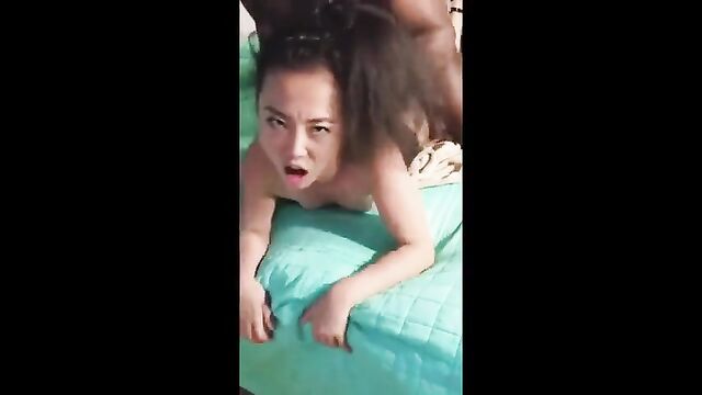 A Chinese girl speaks very bad English but she can ride BBC