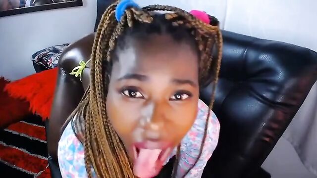 Ahegao princess gets her throat destroyed with saliva