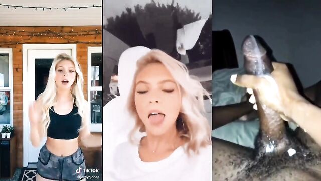 A blonde babe gets her tight pussy filled with BBC in a steamy TikTok-style scene