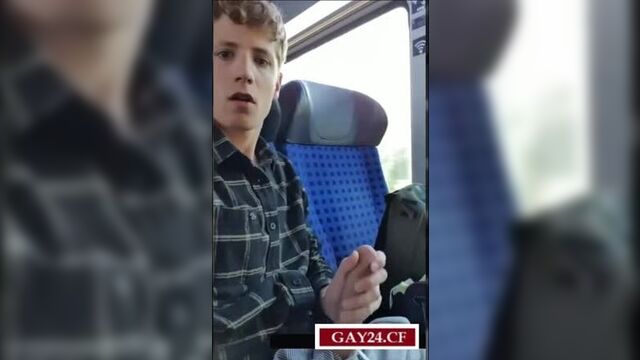 дрочит в поезде
