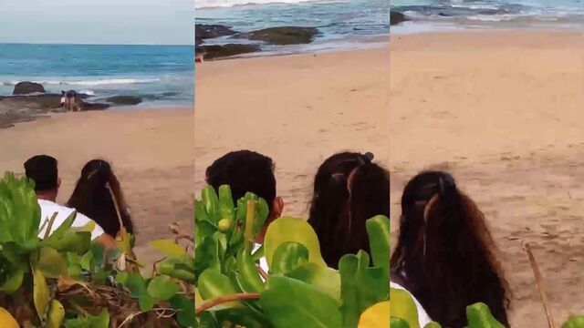 A cute girl takes a video call from her lover and gets naked