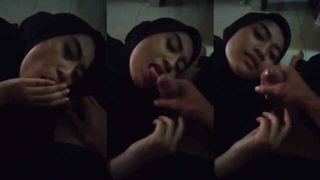 Hot hijab-wearing Asian girl from Indonesia gets her pussy railed hard