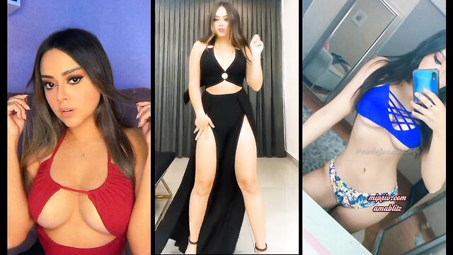 Influencer culona Mexicana Ari Gameplays bailando en bikini