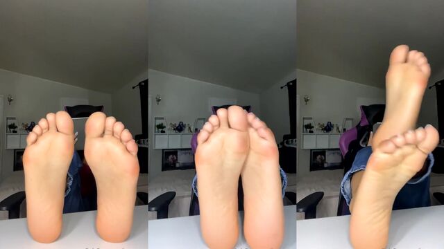The hottest Latina footjob with toes and soles action