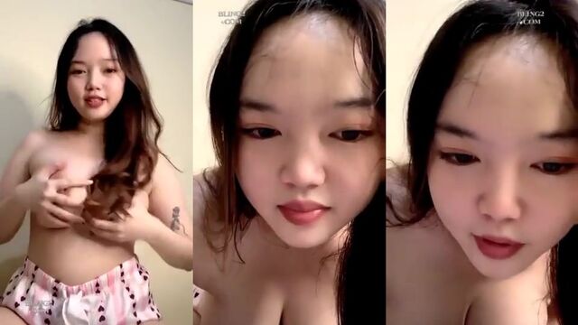 Hot and sexy chubby Indonesian maid gets naked on cam