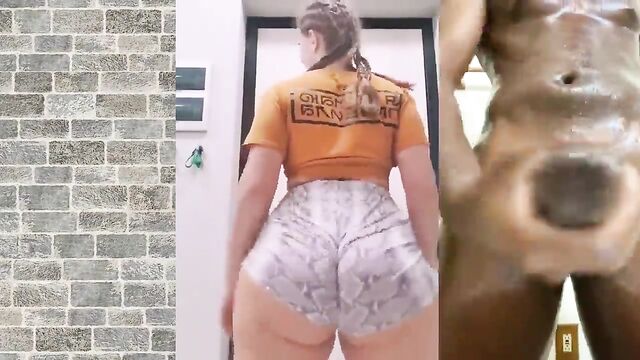 Snowbunny twerks on BBC with pussy-free action