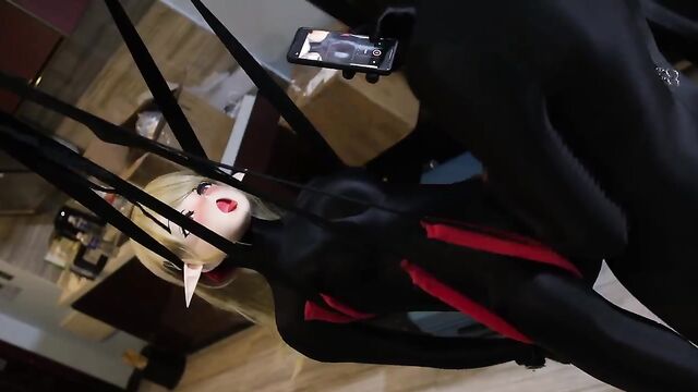 Japanese Crossdresser in the Fetish Leopard Zentai