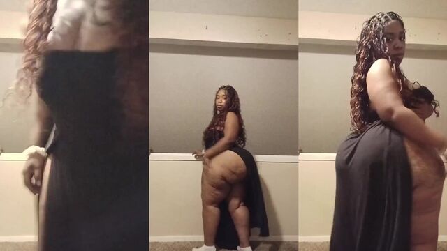 The lazy girl has a big ass and knows how to twerk