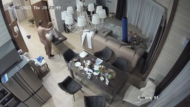 A couple gets caught on camera in a compromising moment