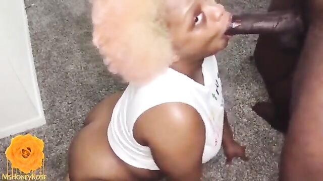 Hot BBW slut gets a messy gangbang with a huge BBC cock