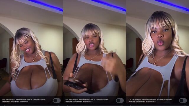 Busty BBW enjoys getting her boobs massaged and licked