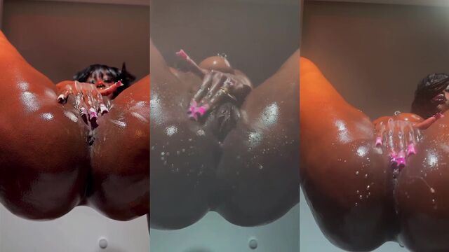 QueenTashaR tries not to cum while using a big purple dildo